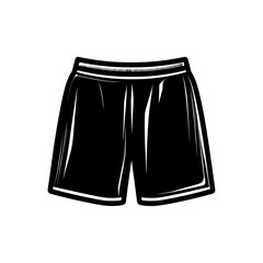 Template for modern technical CAD drawing of women's turn-up shorts in flat sketch