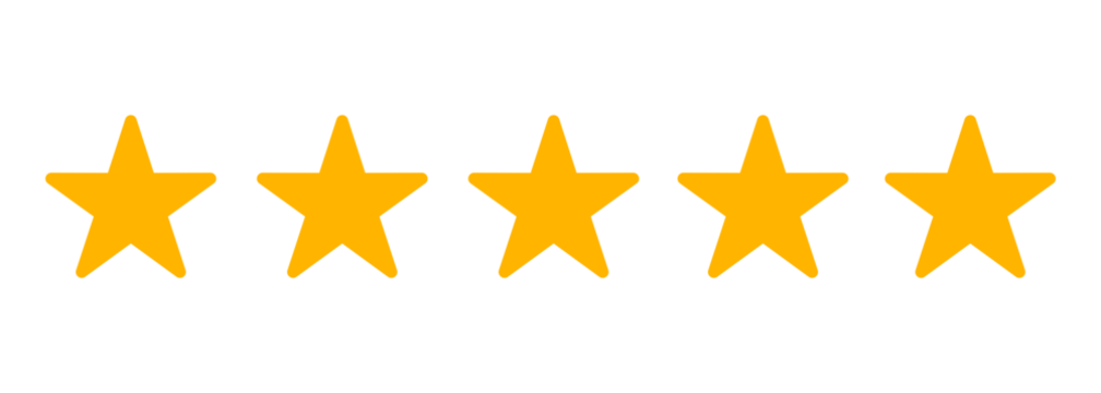 golden five star rating rate concept transparent background - Powered by Adobe