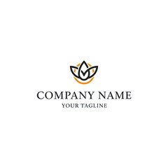 Elegant logo design featuring stylized leaves and a circular accent, with company branding.