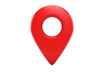 Red 3D Map Marker: Location Icon, GPS Pin, Navigation Symbol, Pointer, Graphic Element