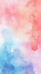 Abstract watercolor splash with pink and blue colors