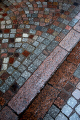 Granite paving stones and gutters