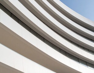 Modern Futuristic Building with Curved Architectural Design