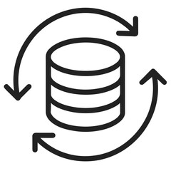 Data Backup Icon – Database Synchronization and Storage Vector
