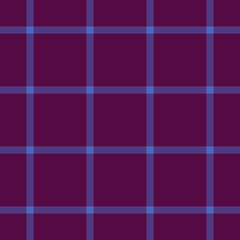 Fototapeta premium List check pattern texture, selection seamless textile fabric. Cover vector plaid tartan background in pink and indigo colors.