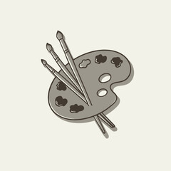 paint brush and palette