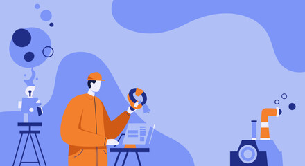 Man working on a laptop, depicting remote work, online education, or digital communication. Ideal for modern lifestyle and business concepts.