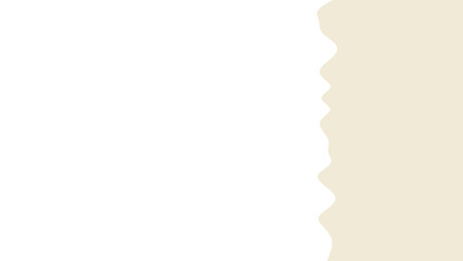Fototapeta premium Clean graphic background with a creamy beige wavy border on the right, offering ample white space for text or product display. Ideal for design, branding, or website visuals.