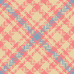Proud fabric vector check, ethnicity plaid seamless textile. Relax texture tartan background pattern in light and light coral colors.