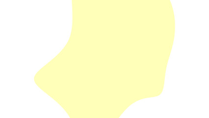 Soft pale yellow abstract shape on a clean white background, creating a minimalist and modern design element. Ideal for subtle branding, web layouts, or presentation backgrounds.