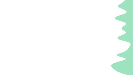 Clean white background with a dynamic, wavy light green border, ideal for minimalist designs, presentations, and fresh graphic elements.