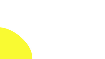 Minimalist bright yellow quarter circle on a crisp white background. Ideal for design, branding, and adding a vibrant, clean graphic element with copy space.