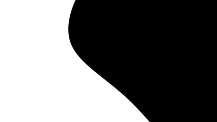 Abstract monochrome background featuring a graceful curved line separating bold black and crisp white areas, ideal for modern design.