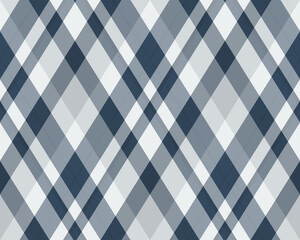 Argyle pattern of geometric rhombus. Harlequin check wallpaper design. Classic diamond shaped textile material for web background, print fabric clothing, sweater, wrapping paper, gift card, invitation