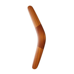 Traditional wooden aboriginal boomerang isolated