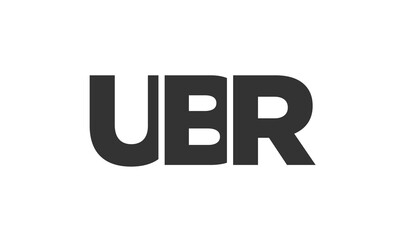 UBR logo design template with strong and modern bold text. Initial based vector logotype featuring simple and minimal typography. Trendy company identity.