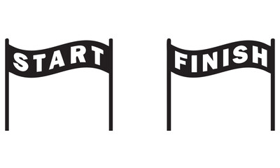 Start and finish icons vector illustration
