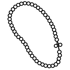 Rosary Beads line art vector