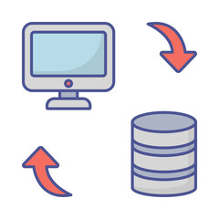 Data exchange Vector Icon which can easily modify or edit