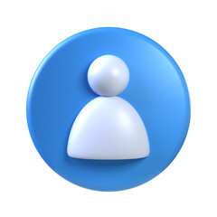 User icon Circle shape 3D