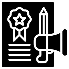 Brand identity icon for content marketing, business, website, application, printing, document, poster design, etc