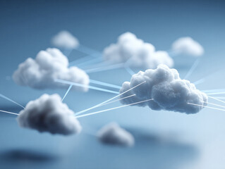 Abstract cloud network. A conceptual image depicting interconnectedness, data flow, or modern technology. Perfect for illustrating digital solutions, and IT concepts.