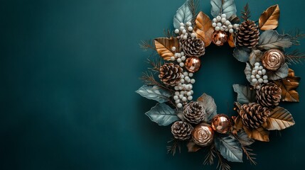 Naklejka premium Luxurious Autumn Wreath Design