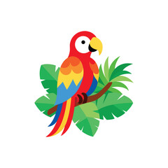 vector illustration of a parrot