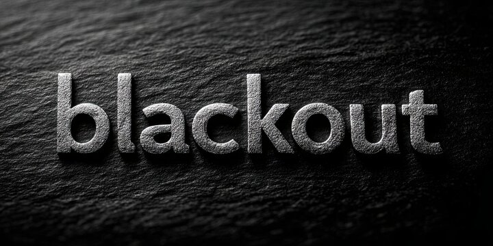 on a black background there is an inscription "blackout"