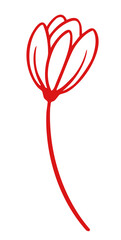 Artistic flower doodle line element design