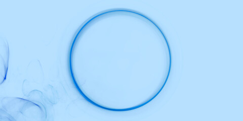 Großer blau leuchtender Kreis mit transparenten Blasen im Hintergrund – digitales Symbol für IT, Daten, Wissenschaft, Forschung und vernetzte Kommunikation der Zukunft, rund
