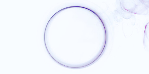 Großer violett leuchtender Kreis mit transparenten Blasen im Hintergrund – digitales Symbol für IT, Daten, Wissenschaft, Forschung und vernetzte Kommunikation der Zukunft, rund
