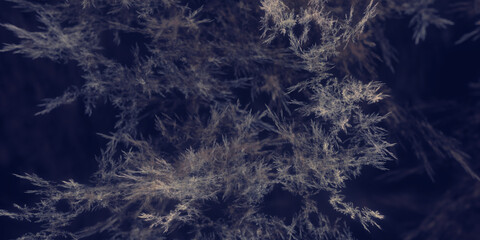 Filigrane mikroskopische hochdetaillierte blaue Strukturen für Forschung, Biologie und...