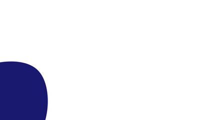 Clean, minimalist background featuring a dark blue rounded abstract shape on white. Ideal for modern design, presentations, or as copy space.