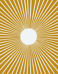 Obraz premium Motif solaire abstrait, éclatement doré, fond vectoriel