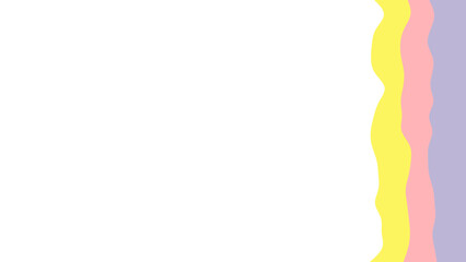 Soft pastel wavy stripes in yellow, pink, and purple against a white background, perfect for gentle design elements, abstract concepts, or calming presentations.