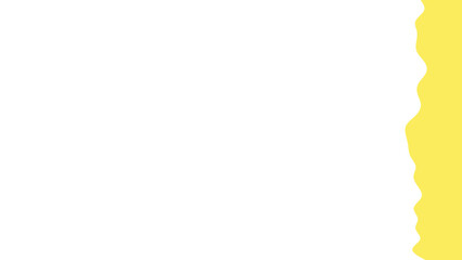 Obraz premium Abstract background featuring clean white copy space with a vibrant, wavy yellow border, perfect for modern graphic design, presentations, or banners.