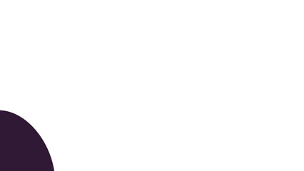 Clean white background featuring a dark abstract quarter circle, ideal for modern design, branding, presentations, and creative text overlays.