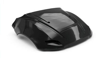 Black plastic hood part