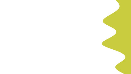 Abstract wavy lime green shape on a clean white background, creating a modern and fresh graphic design element with copy space.