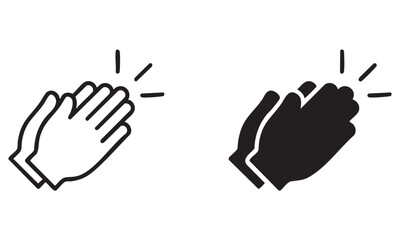 Applause icon hands clapping icon vector illustration
