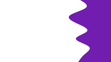 Abstract background featuring a vibrant purple wavy shape against a clean white backdrop, ideal for modern design, presentations, or digital layouts.