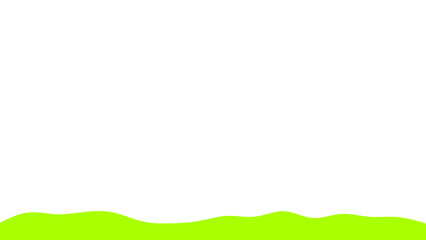 Minimalist bright green wavy shape on a clean white background. Perfect for symbolizing nature, growth, freshness, eco-friendly concepts, or as a modern design backdrop.