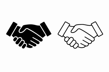 handshake icon vector illustration