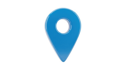 Isolated map pin or location pointer element for destination and marker design concepts