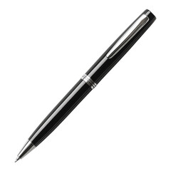 Elegant black pen isolated with a transparent background for design and presentation needs