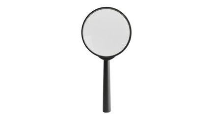 Isolated magnifying glass. Black simple tool to view small objects, reading, or examining.