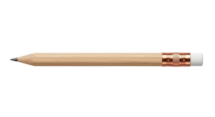 Isolated Wood Pencil Object With Eraser for Education Illustration, Drawing, Art, Writing