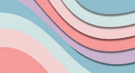Obraz premium Abstract Pastel Color Waves Background Design.