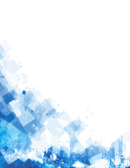 Fototapeta premium Abstração em tons de azul claro, fundo branco, estilo vetorial